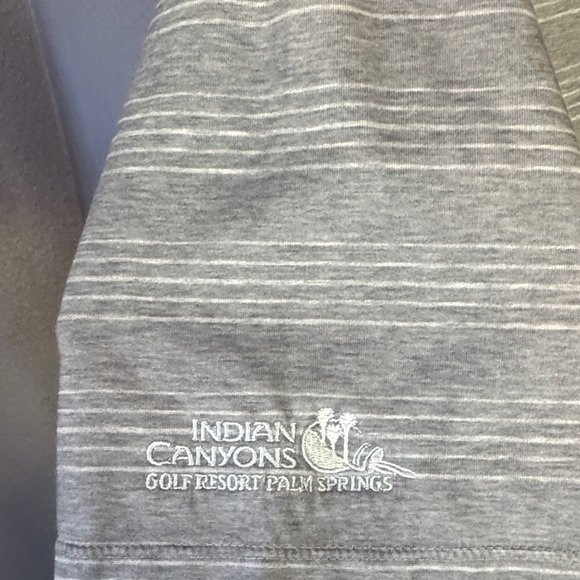 adidas Men's Striped Polo Shirt in Gray - Picture 3 of 4